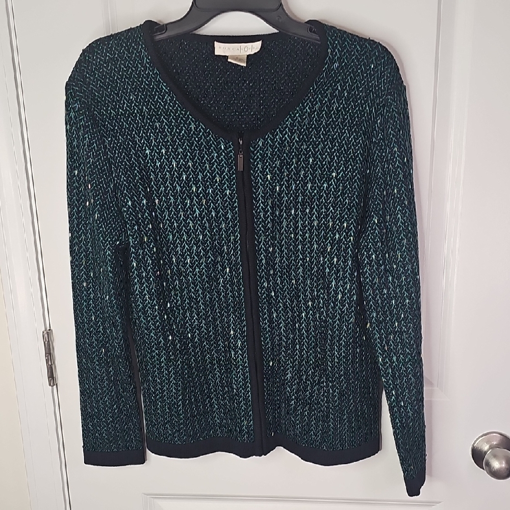 Doncaster Black and Teal Cardigan‎